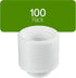 PLASTICPRO 100 PCS White Plastic Bowls - 5 oz Premium Quality Disposable Dishes for Parties