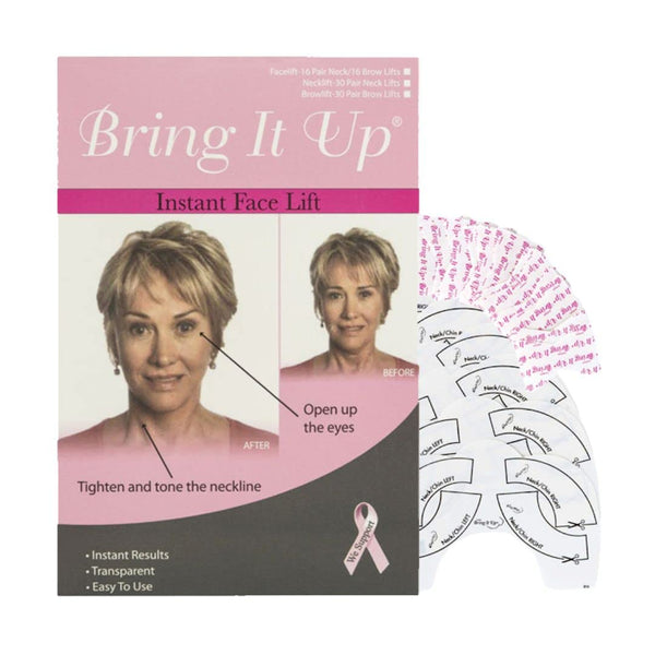 Instant Face Lift Tape Kit - 30-Day Supply of Transparent Neck & Eyebrow Lift Strips - Made in USA