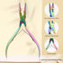 NEWISHTOOL Hair Extension Tool Kit, Micro Links Beading Pliers, Loop Pulling Hook Threader Bead Device Tool and 300 PCS Silicone Beads Hair Styling Accessories, Micro Rings Feather Extension Tools