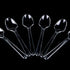 AKOAK 100 Count Mini Clear Plastic Disposable Spoons for Dessert, Appetizer, Ice Cream, and Soup