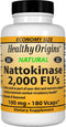 Healthy Origins Nattokinase 2,000 FU's Multi Vitamins, 100 mg, 180 Count