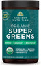 Ancient Nutrition Super Greens Powder, Organic Superfood with Probiotics, Spirulina, Chlorella, Matcha, 25 Servings