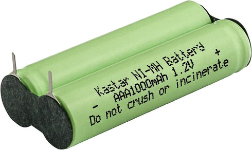 Kastar 3-Pack 2.4V 1000mAh Ni-MH Rechargeable Battery Replacement for Philips Sonicare Toothbrush