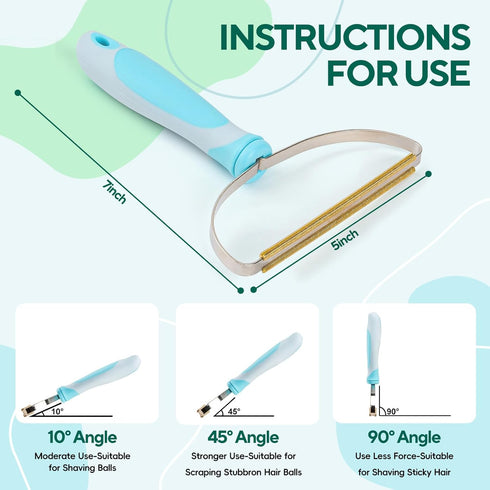 Pet Hair Remover, Retractable Carpet Scraper Rake, Portable Dog Cat Hair Remover for Embedded Fur from Carpet, Stair,