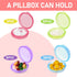 4 Pcs Mini Pill Organizer: Cute Portable Pill Case for Pocket Purse Travel Storage Containers, Earplug Case, Medicine