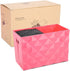 Shear Holder for Groomer, Large Capacity Hairdressing Tools Storage Case, Red Double Case for Scissors Combs Clips