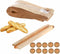 Honkenda Baguette Kraft Paper Bread Bags with Clear Front Window and Seal stickers,