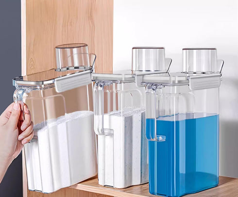 Laundry Detergent Dispenser, 3L Softener Bottle, Liquid Soap Container