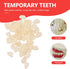 EXCEART Teeth Veneer 100 Pieces Artificial Resin Tooth Fillings, Temporary Tooth Replacements