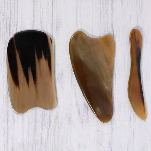 SALFEE 3pc Guasha Boards Gua Sha Tools Face Scraping Board Traditional Gua Sha Tools