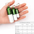 munkees Portable Pill Case Small Waterproof Capsules EDC Keychain, Travel Pill Bottle for Camping, Hiking, 2-Pack