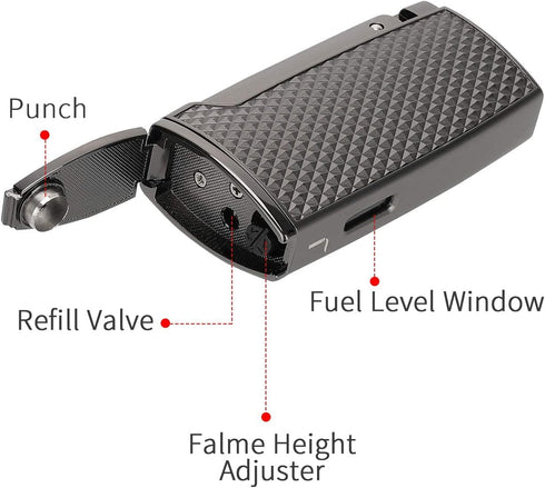 3 Jet Flame Butane Torch Lighter with Punch