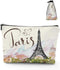 Fantastic Eiffel Tower Paris Makeup Bag, Large Capacity Portable Toiletries Organizer for Women