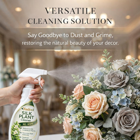 Silk Plant Cleaner Spray No Wipe, Fake Flower Cleaner Cleaner, Removes Dust & Restores Fresh Natural Look, Easy Spray