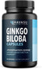 Ginkgo Biloba 120mg Nootropic Supplement, Supports Brain Health, Memory & Focus, 60 Non-GMO Capsules