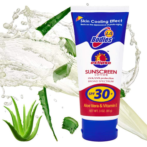 Sunscreen Moisturizing Face & Body Lotion (SPF 30) with Aloe Vera, 3oz, 3 Pack