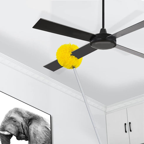 Washable Ceiling Fan Cleaner - Microfiber Duster with Retractable Extension Pole for Cleaning High Ceiling Fans
