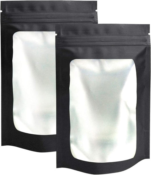 100 Pack Stand-Up Mylar Bags - 3.1 x 5.1 Inch Resealable Smell Proof Bags with Clear Window