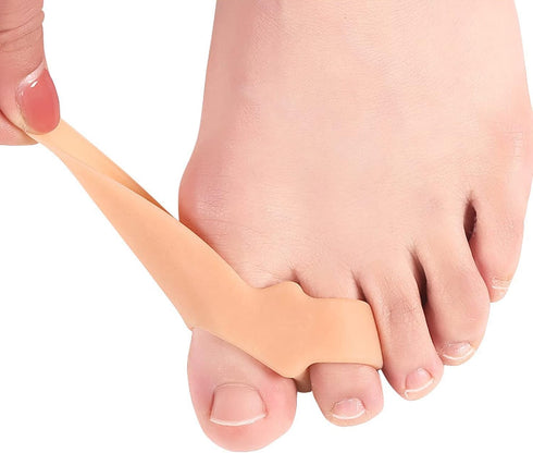 Gel Toe Separators Bunion Corrector, 2 Pack Toe Straighteners & Bunion Splint for Pain Relief and Realignment