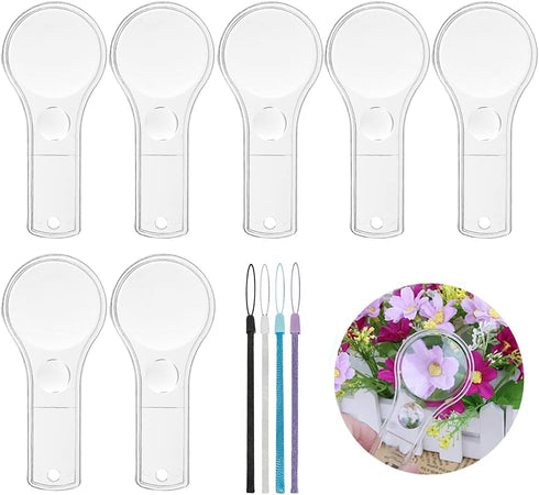 24 Pack Mini Plastic Magnifier, Handheld Reading Glasses 5X and 15X for Kids & Outdoor Science