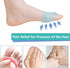 JUMPOW Metatarsal Pads - 2 Pairs Soft & Durable Ball of Foot Cushions for Pain Relief, Gel Toe Separator Spacers
