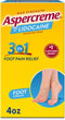 Aspercreme Lidocaine Foot Pain Relief Cream - Numbing Topical Analgesic with Aloe, 4 Oz