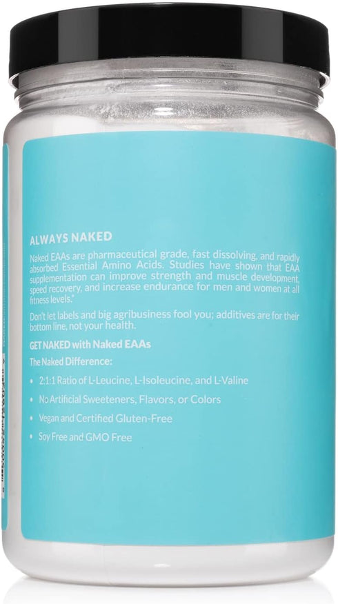 Naked Eaas Amino Acids Powder, 50 Servings Vegan Unflavored Essential Amino Acids Supplement, 500 Grams