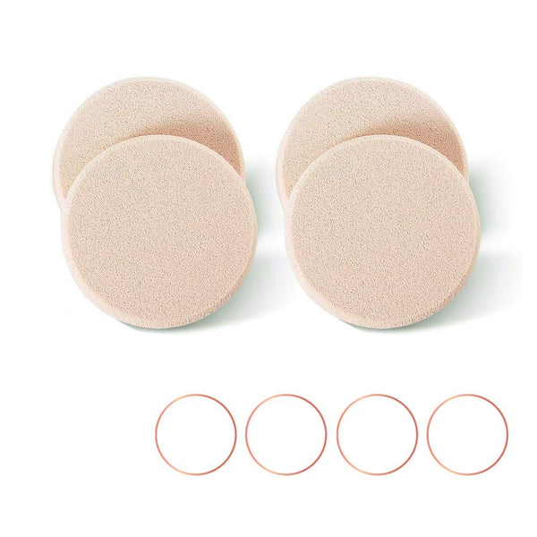 KOOBA 4pcs Round Makeup Sponges, Beauty Face Primer Compact Powder Puff, Blender Sponge for Flawless Foundation