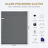 SINLAND Microfiber Glass Polishing Cloths, Large Size, 20 Inch x 25 Inch, Pack of 2, Lintless Drying Towels, Dark Grey