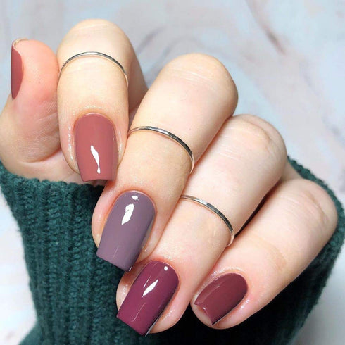 Vishine Fall-Winter Gel Nail Polish Set - 6 Colors Grey Purple Gel Polish Kit, Soak Off UV LED Nail Gel, 8ml Each