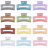 Sisiaipu 3.5 Inch Square and Rectangular Hair Clips, 12 Pcs Claw Clips for Thick and Thin Hair