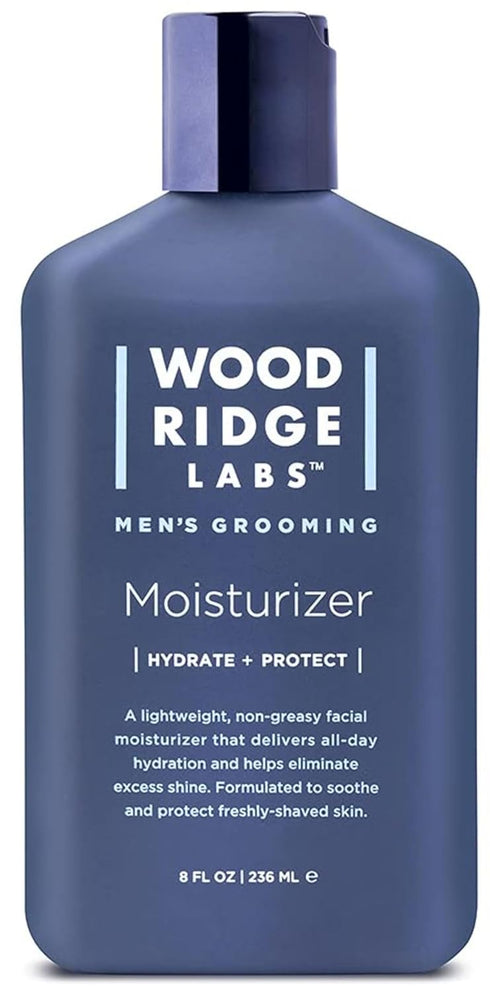 Wooridge Labs Men's Grooming Facial Moisturizer with Vitamin E & Niacinamide, Lightweight Hydration (8 oz)