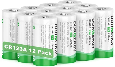 12 Pack CR123A 3V Lithium Battery, 10 Years Shelf Life, High Power 123A Lithium Batteries