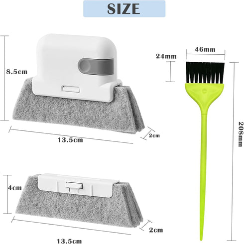 Magic Window Cleaning Brush - 6Pcs Crevice Cleaning Tools Kit for Kitchen, Sinks, Stove, Windows, Sliding Doors, Car