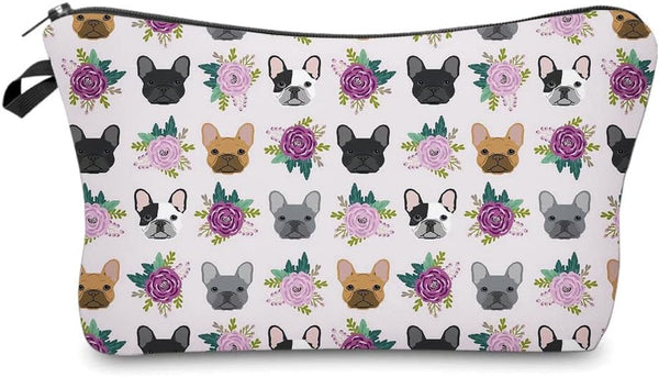 Small French Bulldog Purple Makeup Bag for Women, Travel Toiletry Bag, Accessories Organizer, Gift Idea
