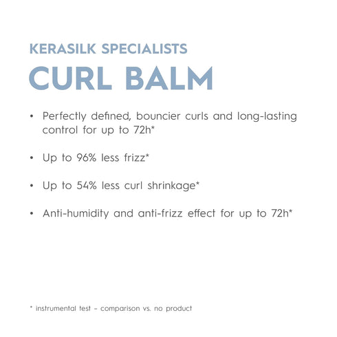 KERASILK Curl Balm | Frizz-Protection & Anti Humidity Effect | Creates Defined & Bouncy Curls | For All Curly Hair