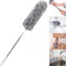 Microfiber Feather Duster - Extendable Pole 30-100 inches, Non-Scratch, Washable for Ceiling, Fan, Furniture Gray