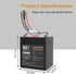 KBT KEEP BETTER TECH 12V 5Ah LiFePO4 Pack, 12V KBT Rechargeable Lithium Battery Bare Leads Wire Replacement Battery
