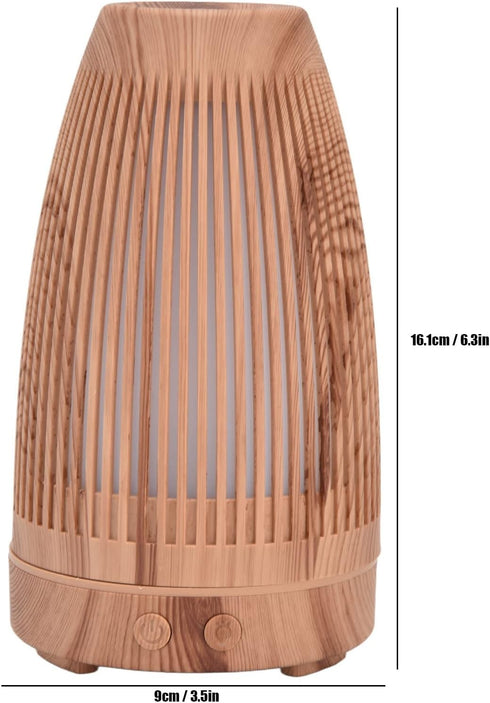 Locadence 100 200ml 7 to Aromatherapy Essential Oil Diffuser, USB Rechargeable LED Colors Wood Grain Humidifier