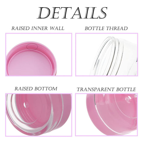 ZEJIA 10 Gram Sample Containers, 20 Count Small Plastic Jars with Lids, Refillable Empty Cosmetic Containers (Pink)