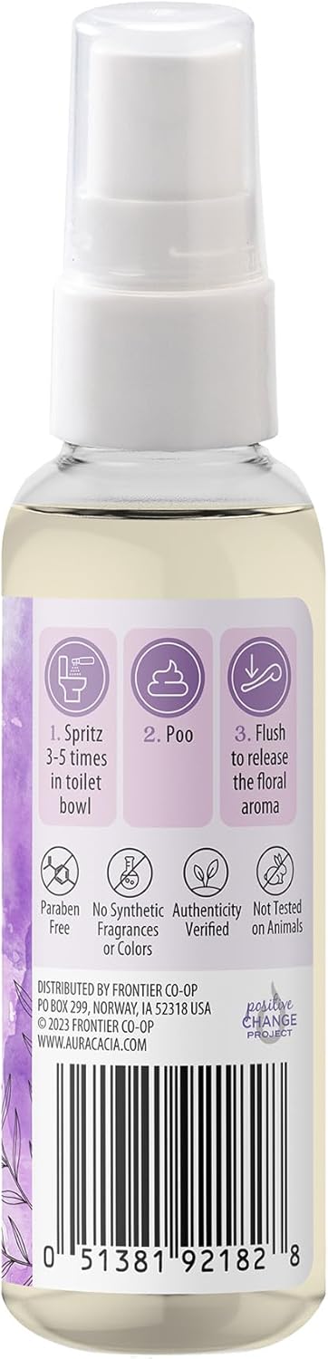 Aura Cacia Fresh Floral Toilet Spray, 2 Fl. Oz.