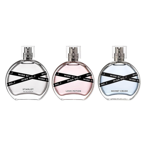 So…?...? Miss Set - Perfumes for Women with Floral, Fruity and Vanilla Perfume Notes - 800 Sprays - Gifts for Women - 3 pcs Gift Set