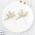 Unicra Wedding Crystal Flower Hair Pins, Decorative Wedding Bridal Hair Accessories for Brides, Pack of 2 (B-Gold)