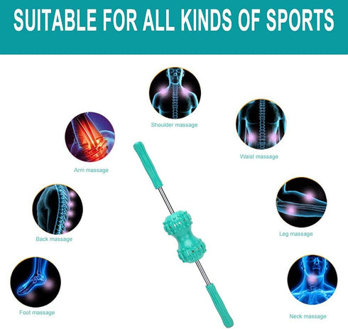 ZJchao Muscle Roller Massage Stick, Multifunctional Magnet Massage Roller Reduce Muscle Soreness Tightness Leg Cramps