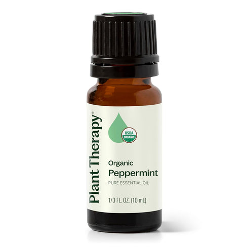 Plant Therapy Organic Peppermint Essential Oil, 100% Pure, USDA Certified Organic, 10 mL (1/3 oz)