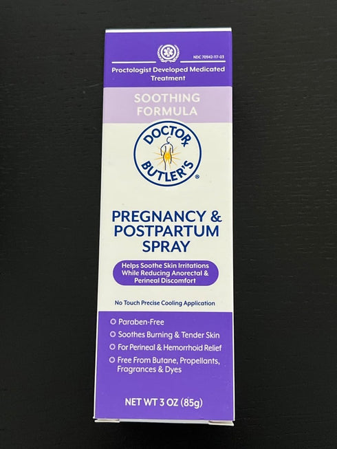 Doctor Butler's Pregnancy & Postpartum Spray - Perineal Spray and Hemorrhoid Treatment with Aloe, 3oz.