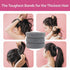 Large Non-Slip Hair Ties for Thick Curly Hair, Seamless Women's Ponytail Scrunchies, 8 Pcs in Dark Gray