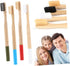 Healeved 4pcs Cleaning Toothbrushes for Adults, Bamboo Brush Teeth, Soft Manual Toothbrush White Travel Kit