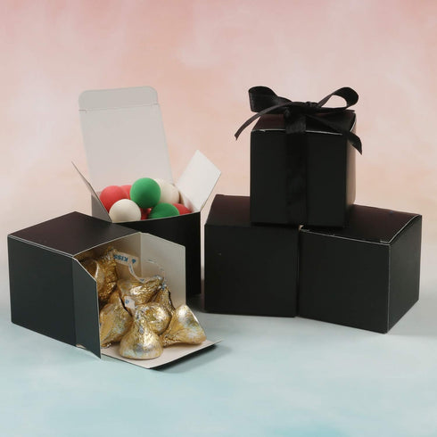 COTOPHER 60pcs Small Gift Boxes, 2x2x2 inches Paper Favor Boxes with Ribbons for Wedding Favors