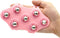 Glove Massager, Palm Shaped Hand Massage Manual with 360-degree Roller Ball, Pink